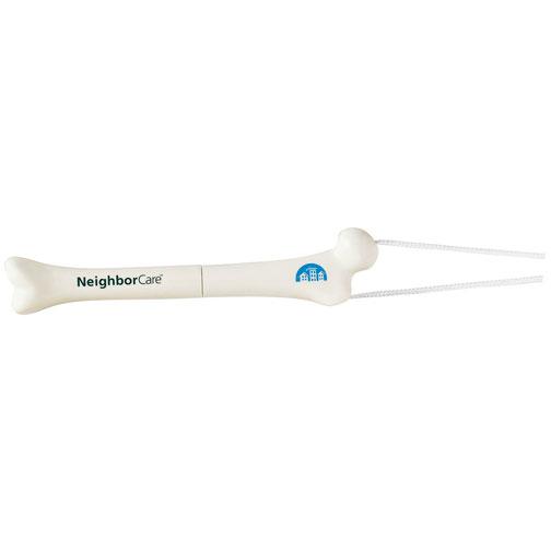 Bone Pen With Lanyard Fun Shaped Pen, Novelty Pen, Standard Size Pens, Promotional Pens, Personalized Pens. Big Image.